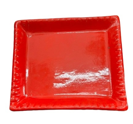 Prato Quadrado - Vermelho - Jessica Souza de Macedo