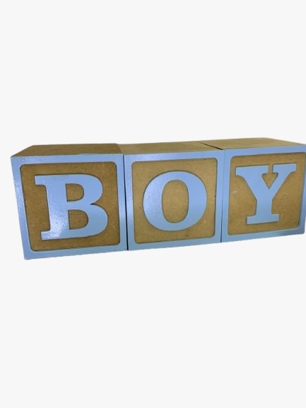 Cubos Boy - Branco Com Mdf Cru - Jessica Souza de Macedo