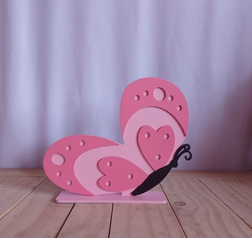 Display Borboleta 3D (Rosa) - Jessica Souza de Macedo