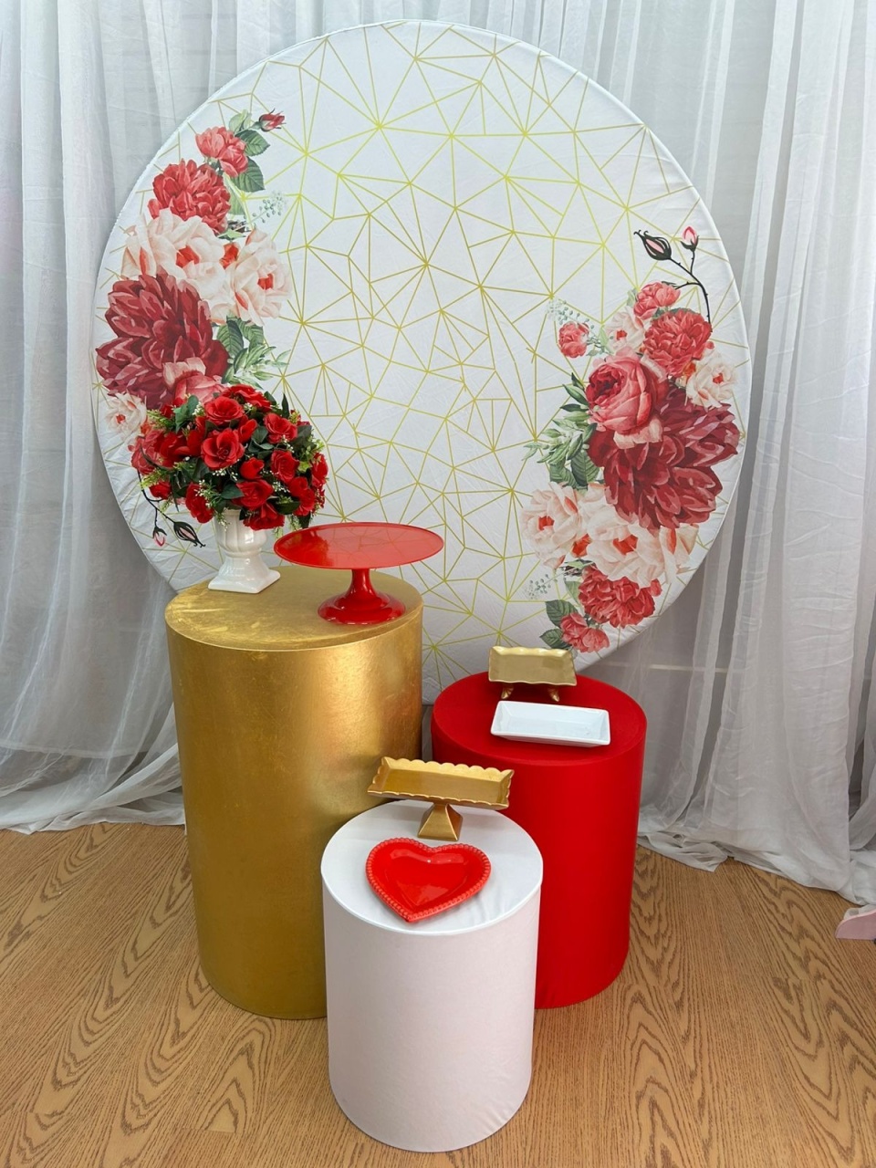 Pegue & Monte Vermelho Com Dourado - Kit Bronze - Jessica Souza de Macedo