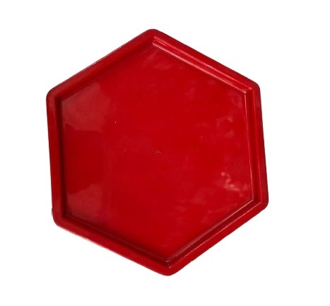Bandeija Sextavada Baixa - Vermelho - Jessica Souza de Macedo