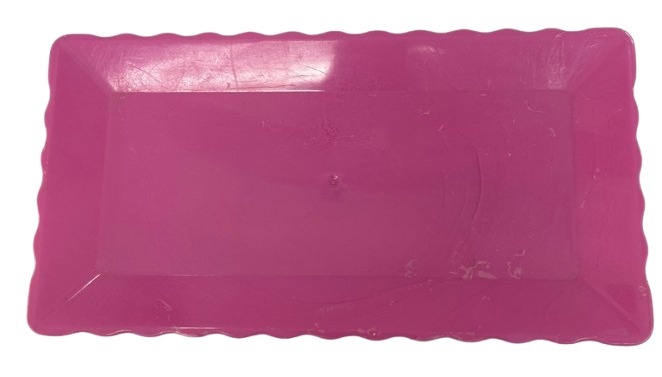Bandeija Onda Retangular- Rosa - Jessica Souza de Macedo