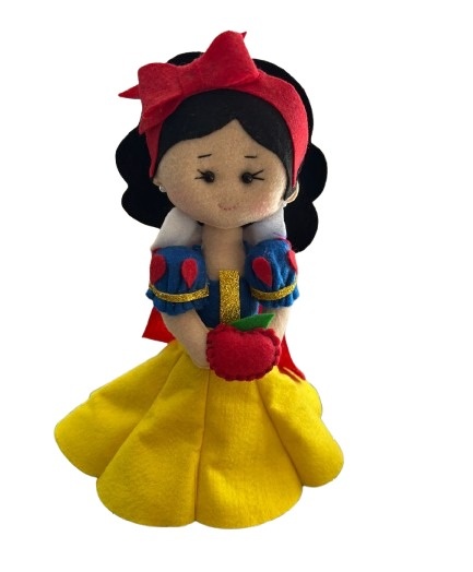 Boneca Em Feltro Branca de Neve 20Cm - Jessica Souza de Macedo