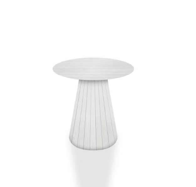 Capa Mesa Cone Branco Ripada (Tamanho P) - Jessica Souza de Macedo