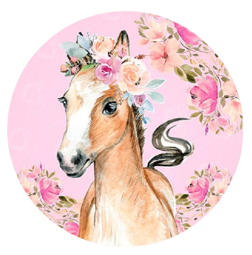 Painel Temático Cavalo (Rosa) - Jessica Souza de Macedo