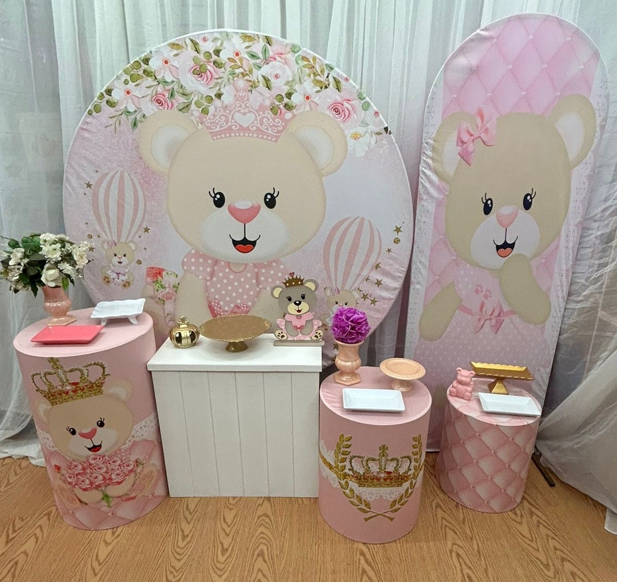 Pegue & Monte Ursinha Realeza Rosa - Kit Ouro - Jessica Souza de Macedo