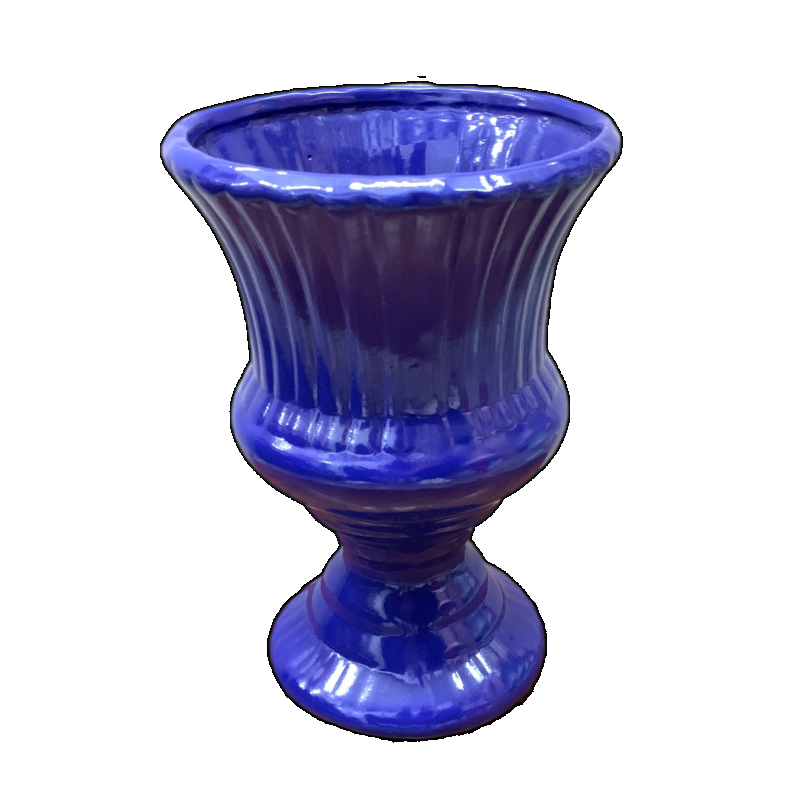 Vaso Charme Cerâmica Azul Escuro M - Jessica Souza de Macedo