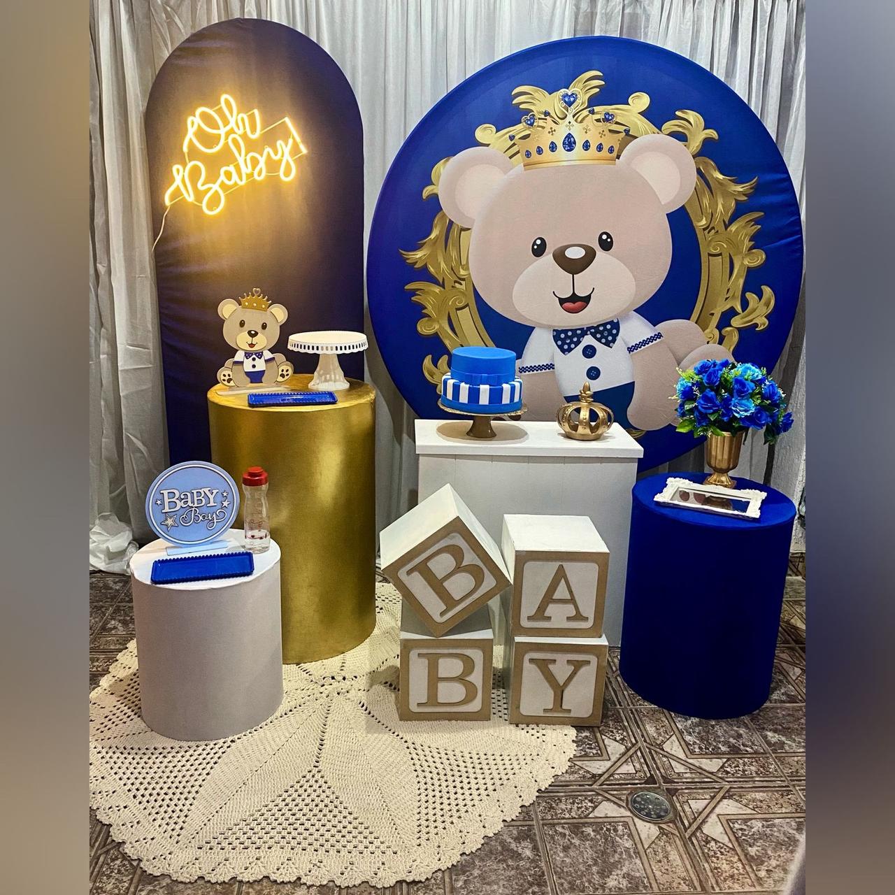 Ursinho Realeza (Azul Marinho) - Kit Diamante - Jessica Souza de Macedo