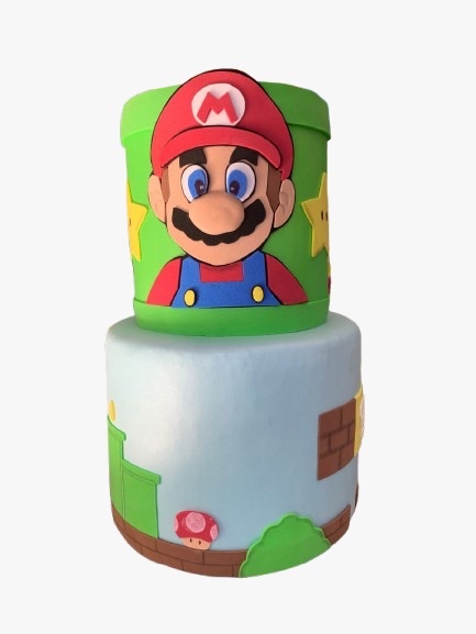 Bolo Mario Bros - 2 Andares - Jessica Souza de Macedo