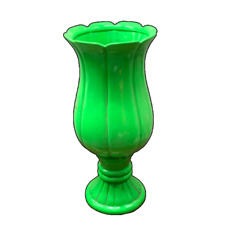 Vaso Tulipa Cerâmica (Verde Neon) Gg - Jessica Souza de Macedo