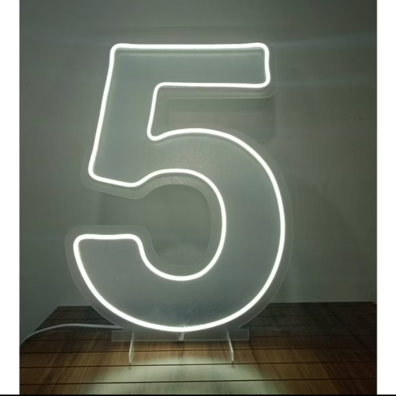 Painel Led Neon Número 5 (50Cm) - Jessica Souza de Macedo