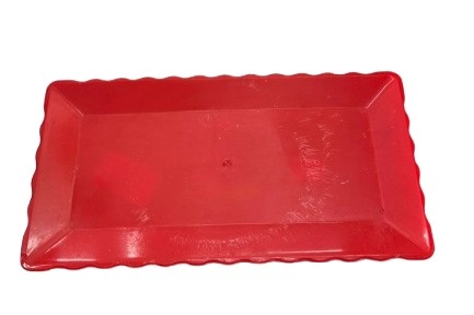 Bandeija Onda Retangular -  Vermelho  - Jessica Souza de Macedo