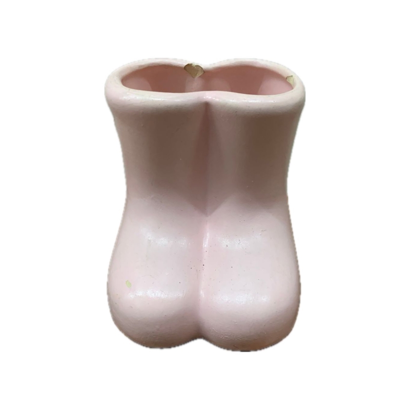 Vaso Botinha Cerâmica Rosa Claro - Jessica Souza de Macedo