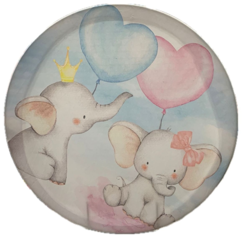 Painel Temático Chá Revelação Elefante - 50Cm - Jessica Souza de Macedo