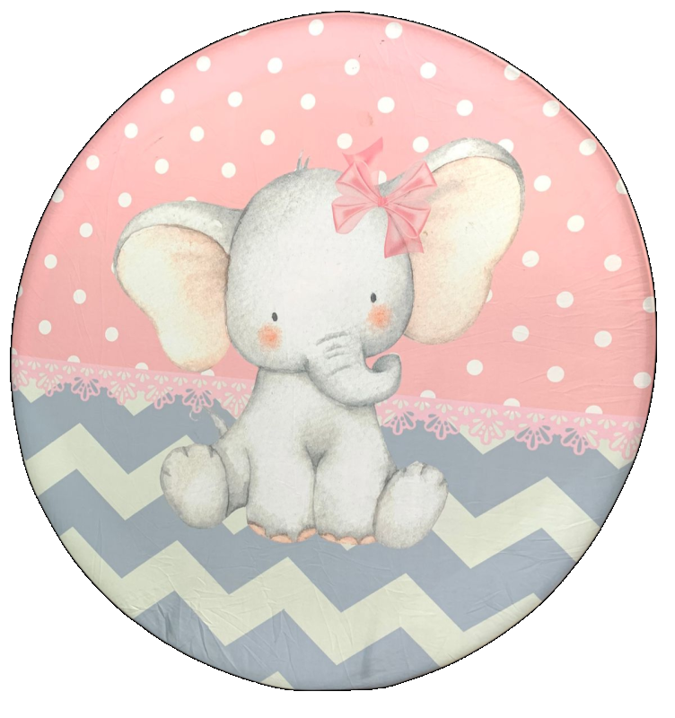 Painel Temático Elefante (Rosa) - Jessica Souza de Macedo