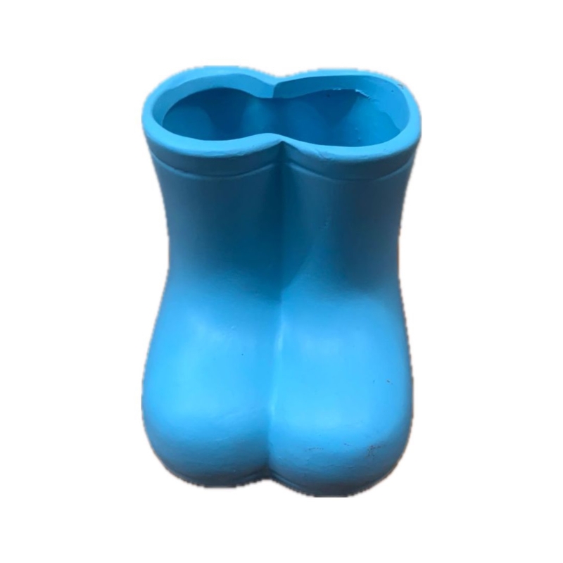 Vaso Botinha Cerâmica Azul Claro - Jessica Souza de Macedo