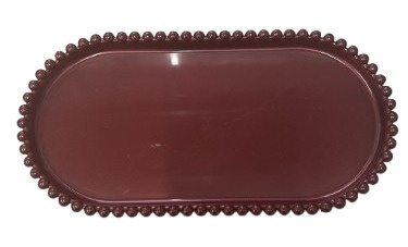 Bandeija Oval Bolinha - Rose Gold - Jessica Souza de Macedo