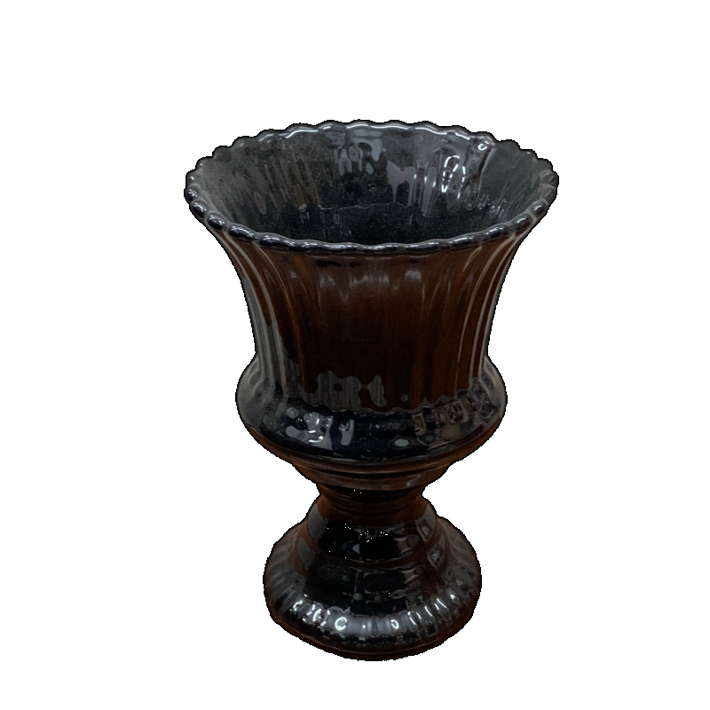 Vaso Charme Cerâmica Preto P - Jessica Souza de Macedo