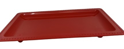 Bandeija Acrilico Retangular (P) - Vermelho - Jessica Souza de Macedo