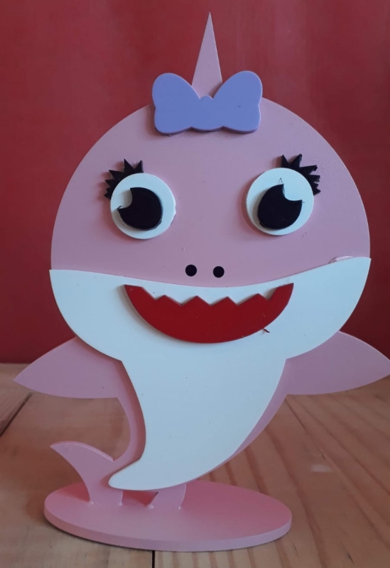 Display Baby Shark (Rosa) - Jessica Souza de Macedo