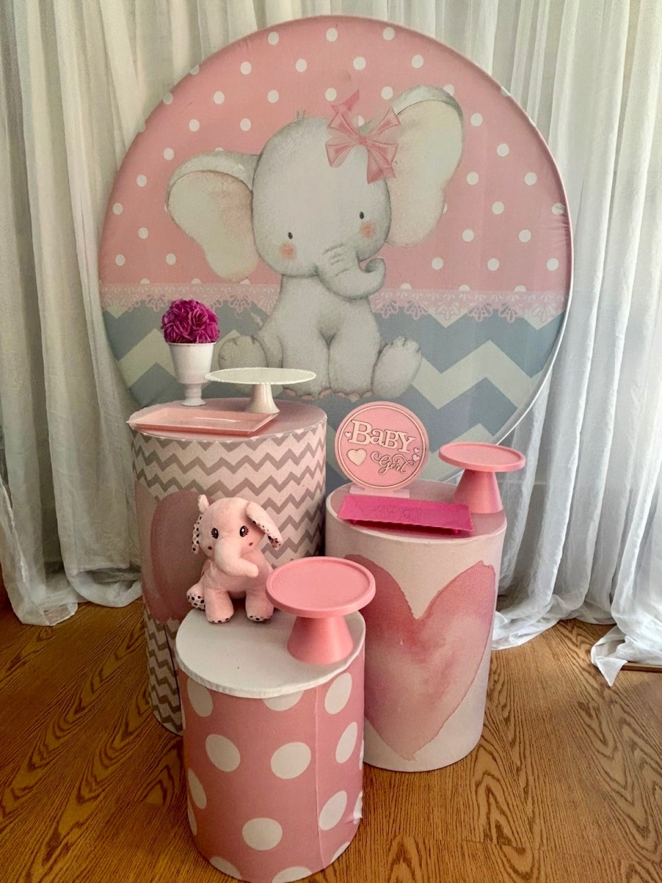  Pegue & Monte Elefantinha Rosa Baby – Kit Bronze - Jessica Souza de Macedo