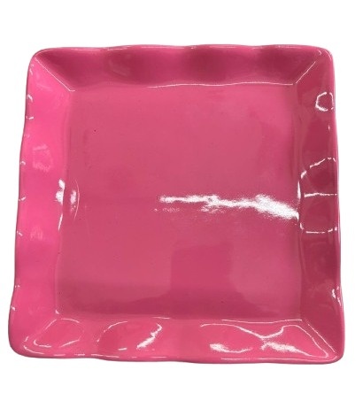 Doceira Ceramica Quadrada Baixa - Rosa - Jessica Souza de Macedo