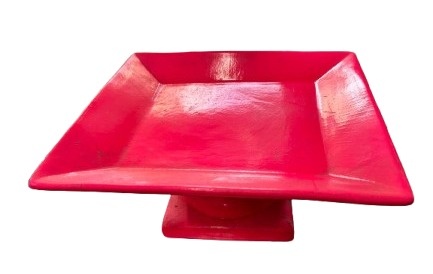 Doceira Ceramica Quadrada Alta - Rosa Choque - Jessica Souza de Macedo
