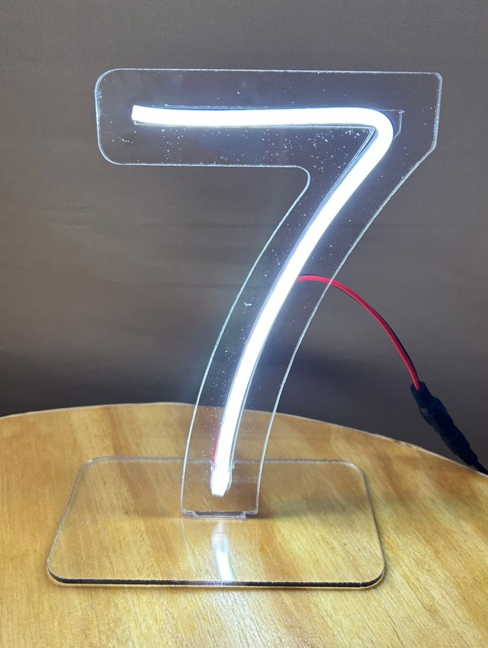  Led Mesa - Número 7 (20Cm) -  Cor Fria - Jessica Souza de Macedo