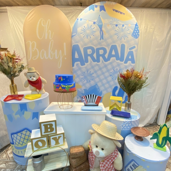 Chá Arraia Azul - Kit Composição Chá de Bebe - Jessica Souza de Macedo
