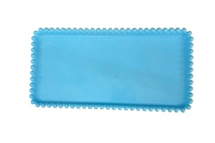 Bandeija Retangular Bolinha -  Azul Candy - Jessica Souza de Macedo