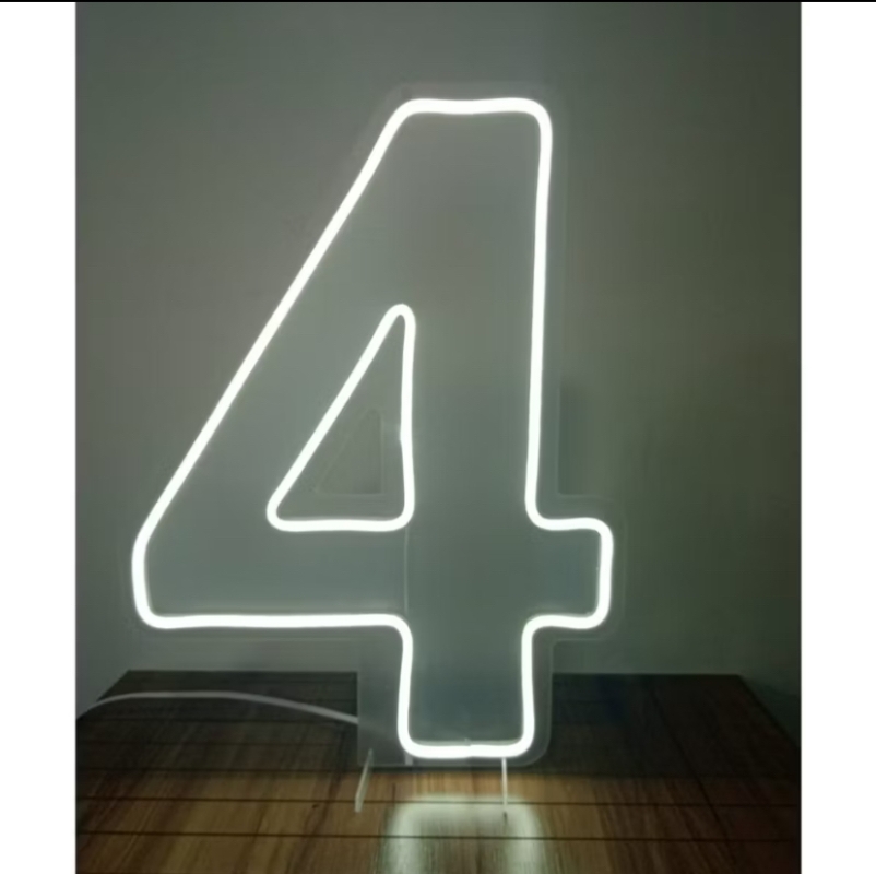 Painel Led Neon Número 4 (50Cm) - Jessica Souza de Macedo