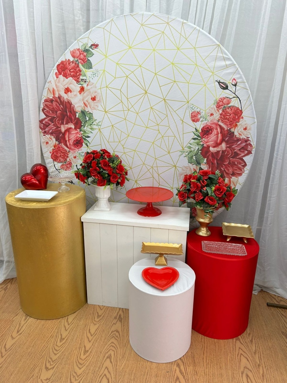Pegue & Monte Vermelho Com Dourado - Kit Prata - Jessica Souza de Macedo