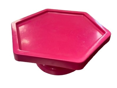 Bandeija Sextavada Alta - Rosa Pink - Jessica Souza de Macedo