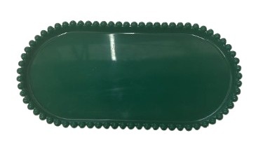 Bandeija Oval Bolinha - Verde - Jessica Souza de Macedo