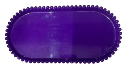 Bandeija Oval Bolinha - Roxo - Jessica Souza de Macedo