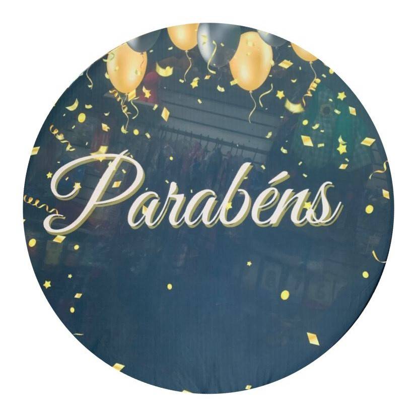Painel Temático Parabéns (Preto Com Dourado) - Jessica Souza de Macedo