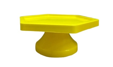 Bandeija Sextavada Alta - Amarelo  - Jessica Souza de Macedo