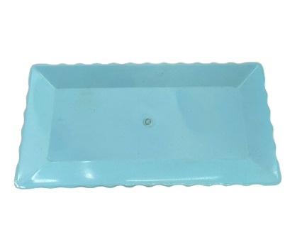Bandeija Onda Retangular- Azul Bebe - Jessica Souza de Macedo