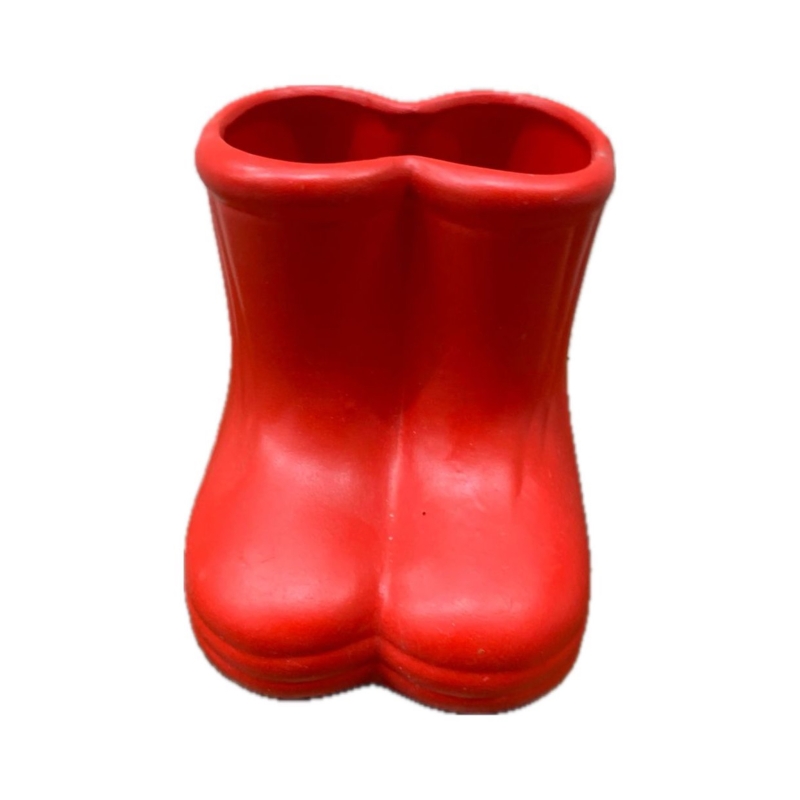 Vaso Botinha Cerâmica Vermelho - Jessica Souza de Macedo