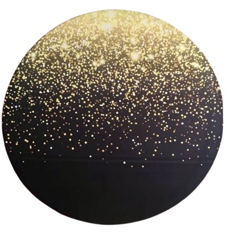 Painel Temático Glitter Preto/Dourado - Jessica Souza de Macedo