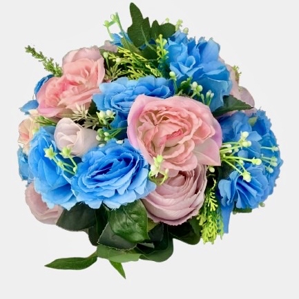 Arranjo Flor Permanente (Azul/Rosa) - Jessica Souza de Macedo