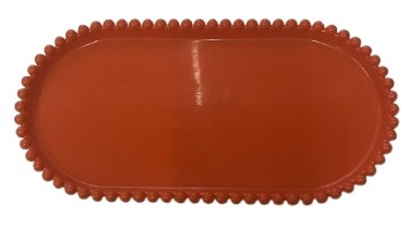 Bandeija Oval Bolinha - Laranja - Jessica Souza de Macedo