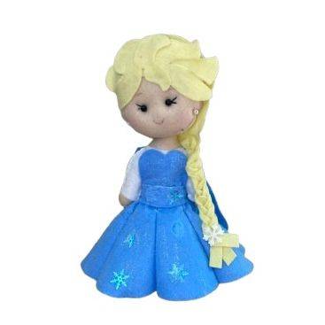 Boneca Em Feltro Frozen (Elsa)  20Cm - Jessica Souza de Macedo
