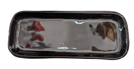 Rocamboleira Ceramica Oval  - Preto - Jessica Souza de Macedo