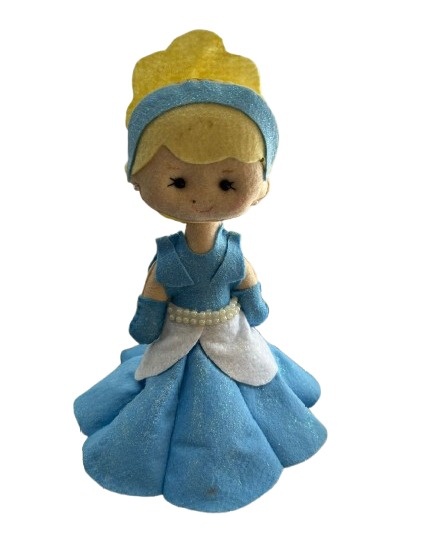 Boneca Em Feltro Cinderela 20Cm - Jessica Souza de Macedo
