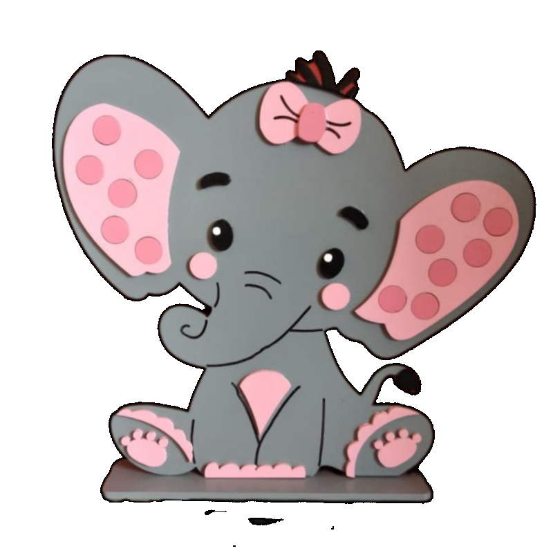 Display Elefante (Rosa) - Jessica Souza de Macedo