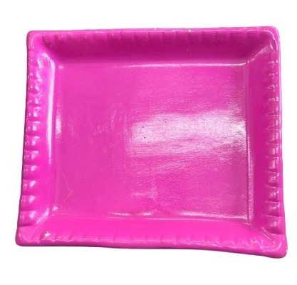 Prato Quadrado  - Rosa - Jessica Souza de Macedo
