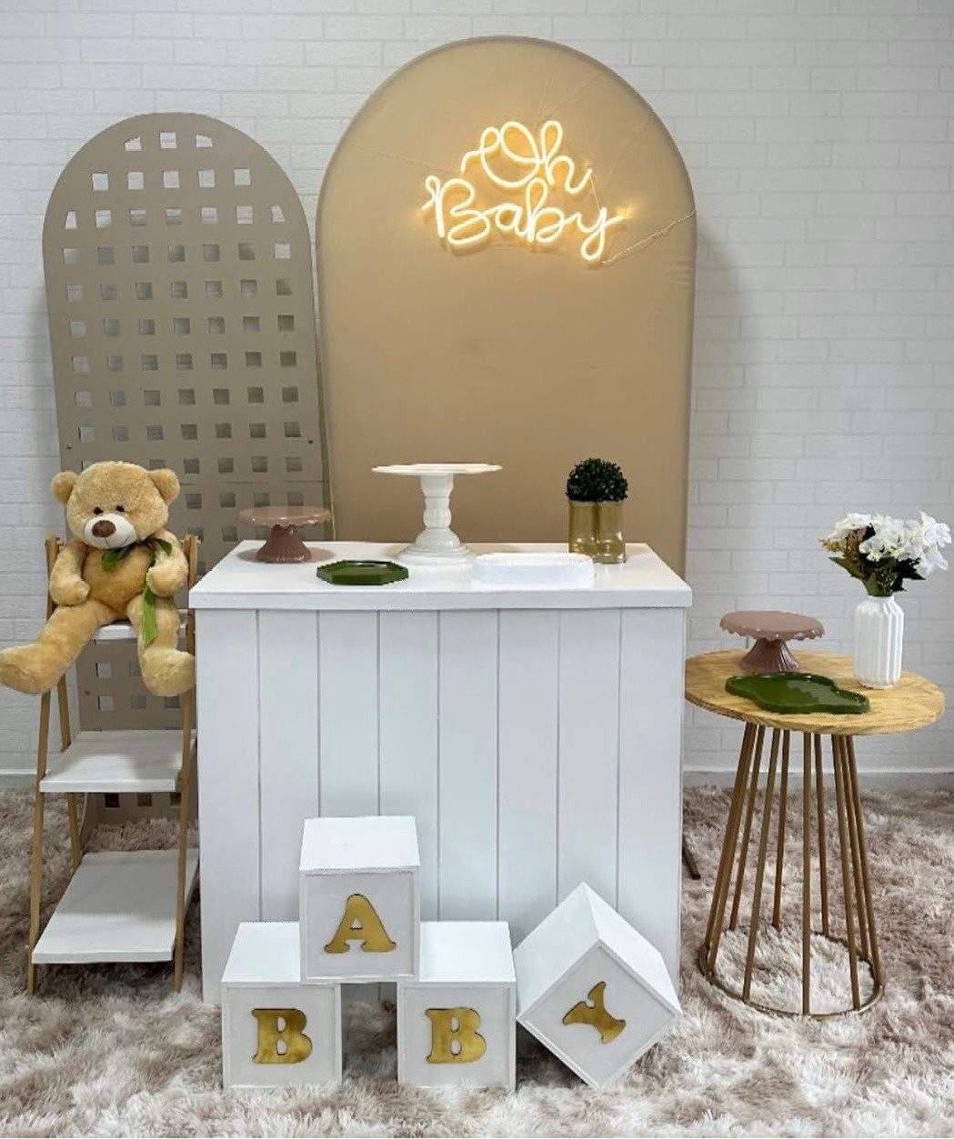 Chá de Bebê Nude E Branco 1 - Natifestas