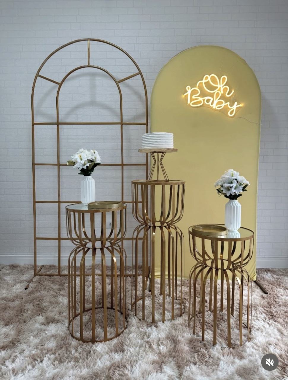 Chá de Bebê Amarelo E Dourado - Natifestas