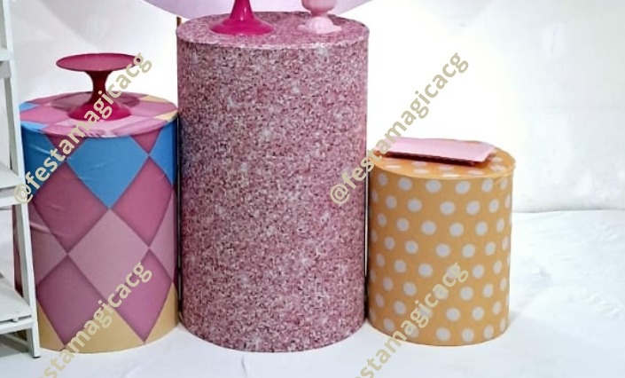 Capa de Cilindro Circo Rosa - Olivete Filgueira